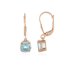 Pendientes en plata con Topacio azul cielo