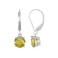Pendientes en plata con Apatita dorada
