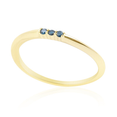Anillo en oro con Diamante azul I1 (de Melo)