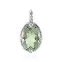 Colgante en plata con Amatista verde