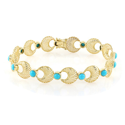 Brazalete en oro con Turquesa bella durmiente (Ornaments by de Melo)
