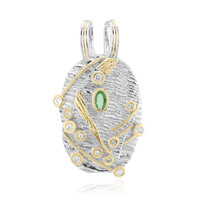 Colgante en plata con Tsavorita de Tanzania