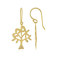 Pendientes en plata con Diamante I4 (J)