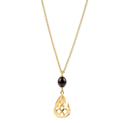 Collar en plata con Ámbar báltico (dagen)
