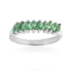Anillo en plata con Tsavorita de Tanzania