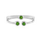 Anillo en plata con Diópsido de Rusia