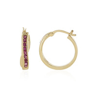 Pendientes en plata con Rodolita