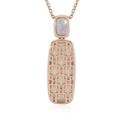 Collar en plata con Calcedonia blanca (KM by Juwelo)