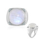 Anillo en plata con Piedra de Luna arcoíris (KM by Juwelo)