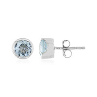Pendientes en plata con Topacio azul cielo