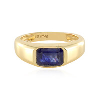 Anillo en plata con Zafiro azul de Madagascar