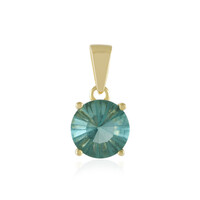 Colgante en plata con Fluorita verde