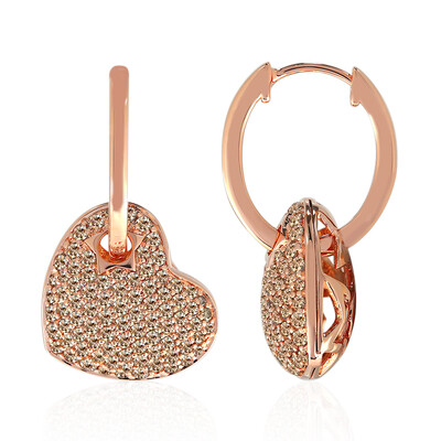 Pendientes en oro con Diamante rosa de Francia de Argyle SI1 (Annette)