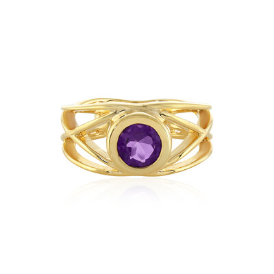 Anillo en plata con Amatista de Uruguay