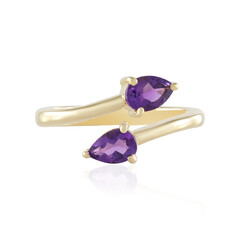 Anillo en plata con Amatista de Zambia