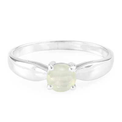 Anillo en plata con Prehnita