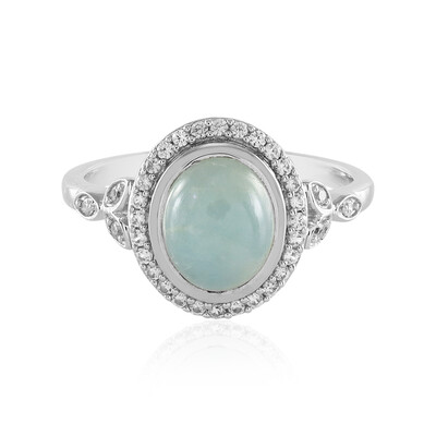 Anillo en plata con Aguamarina