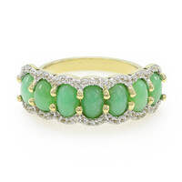 Anillo en plata con Crisoprasa imperial