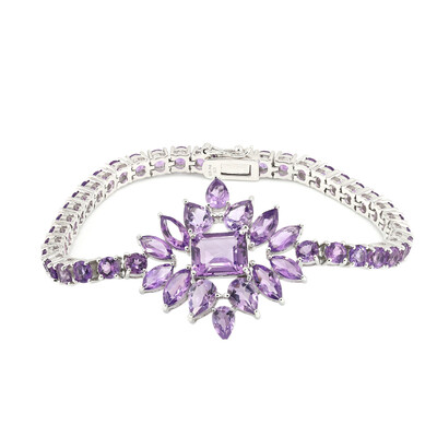 Brazalete en plata con Amatista