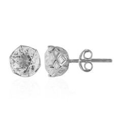 Pendientes en plata con Topacio blanco