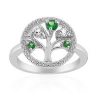 Anillo en plata con Tsavorita de Tanzania