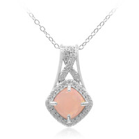 Collar en plata con Ópalo rosa