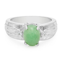 Anillo en plata con Crisoprasa imperial