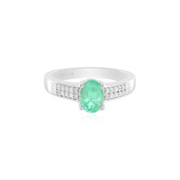 Anillo en plata con Esmeralda de Rusia
