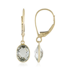 Pendientes en oro con Amatista verde