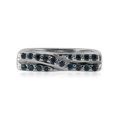 Anillo en plata con Diamante azul cielo I1