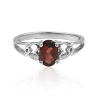 Anillo en plata con Granate de Mozambique
