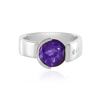 Anillo en plata con Amatista de Siberia (de Melo)