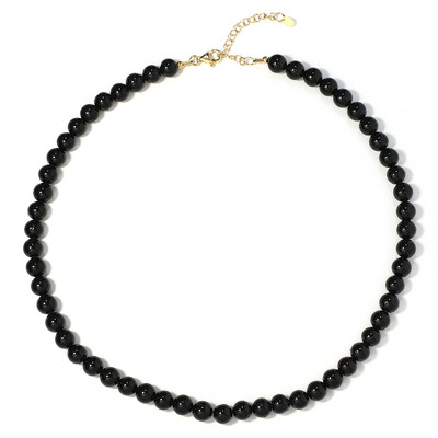 Collar en plata con Turmalina negra