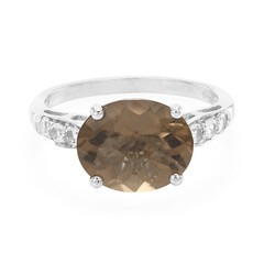 Anillo en plata con Cuarzo ahumado