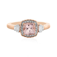Anillo en oro con Morganita AAA (D'vyere)