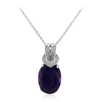 Collar en plata con Amatista de Marruecos