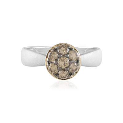 Anillo en oro con Diamante champán I2 (de Melo)