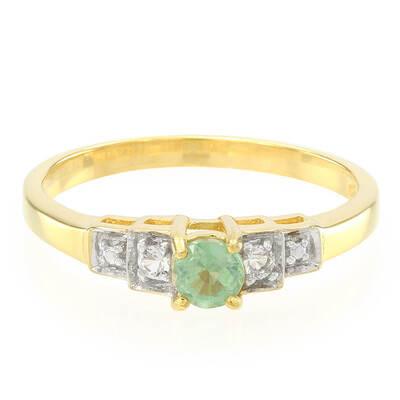 Anillo en plata con Cianita menta