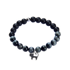 Brazalete en plata con Perla de lava