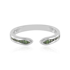 Anillo en plata con Diamante I3 verde