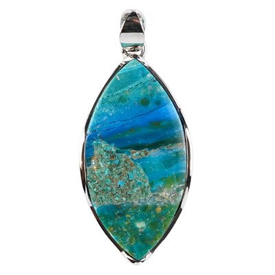 Colgante en plata con Ópalo azul de Atacama