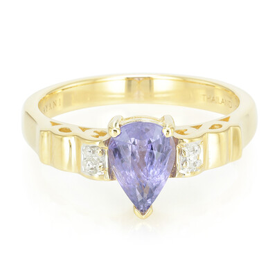 Anillo en oro con Zafiro no calentado (AMAYANI)