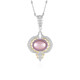 Collar en plata con Perla rosa Mabe (Dallas Prince Designs)