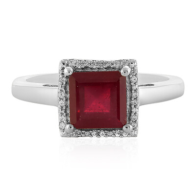Anillo en plata con Rubí de Madagascar