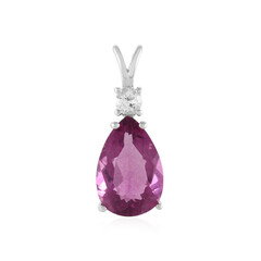 Colgante en plata con Fluorita rosa