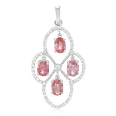 Colgante en plata con Zafiro Padparadscha