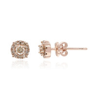 Pendientes en oro con Diamante rosa de Francia de Argyle SI1