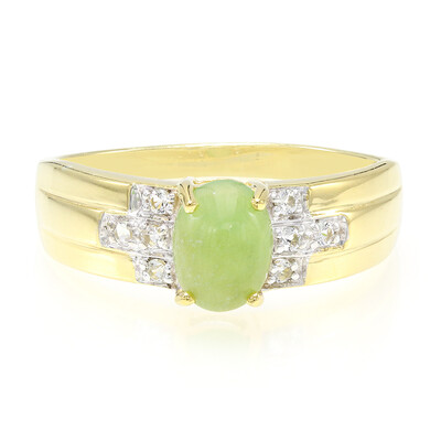 Anillo de hombre en plata con Crisoprasa imperial