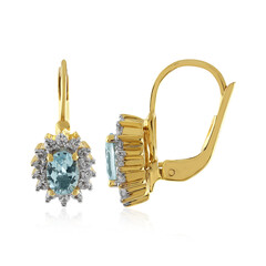 Pendientes en plata con Topacio azul cielo