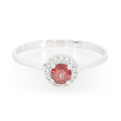 Anillo en plata con Granate de Malaya